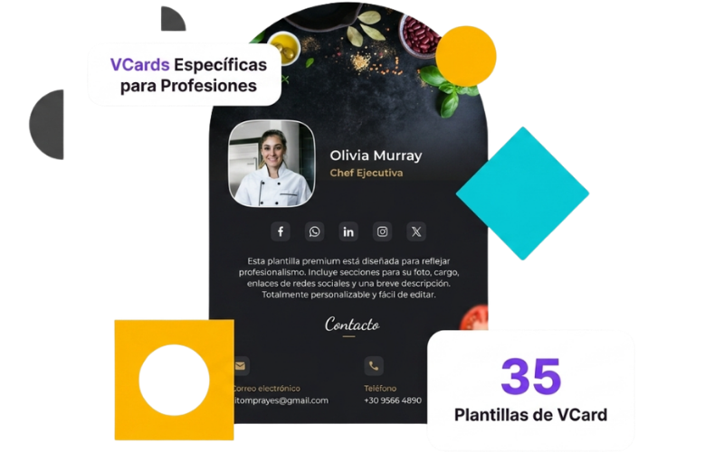 Digital vCard Illustration